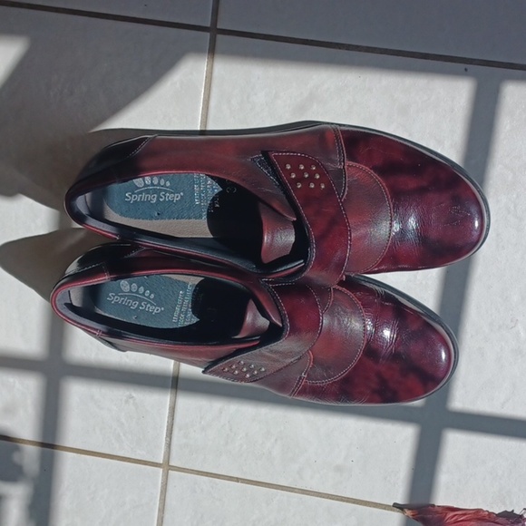 Spring Step Loafer Suave Air function, Burgandy, Velcro Strap, 38 (7.5-8) - Picture 1 of 9
